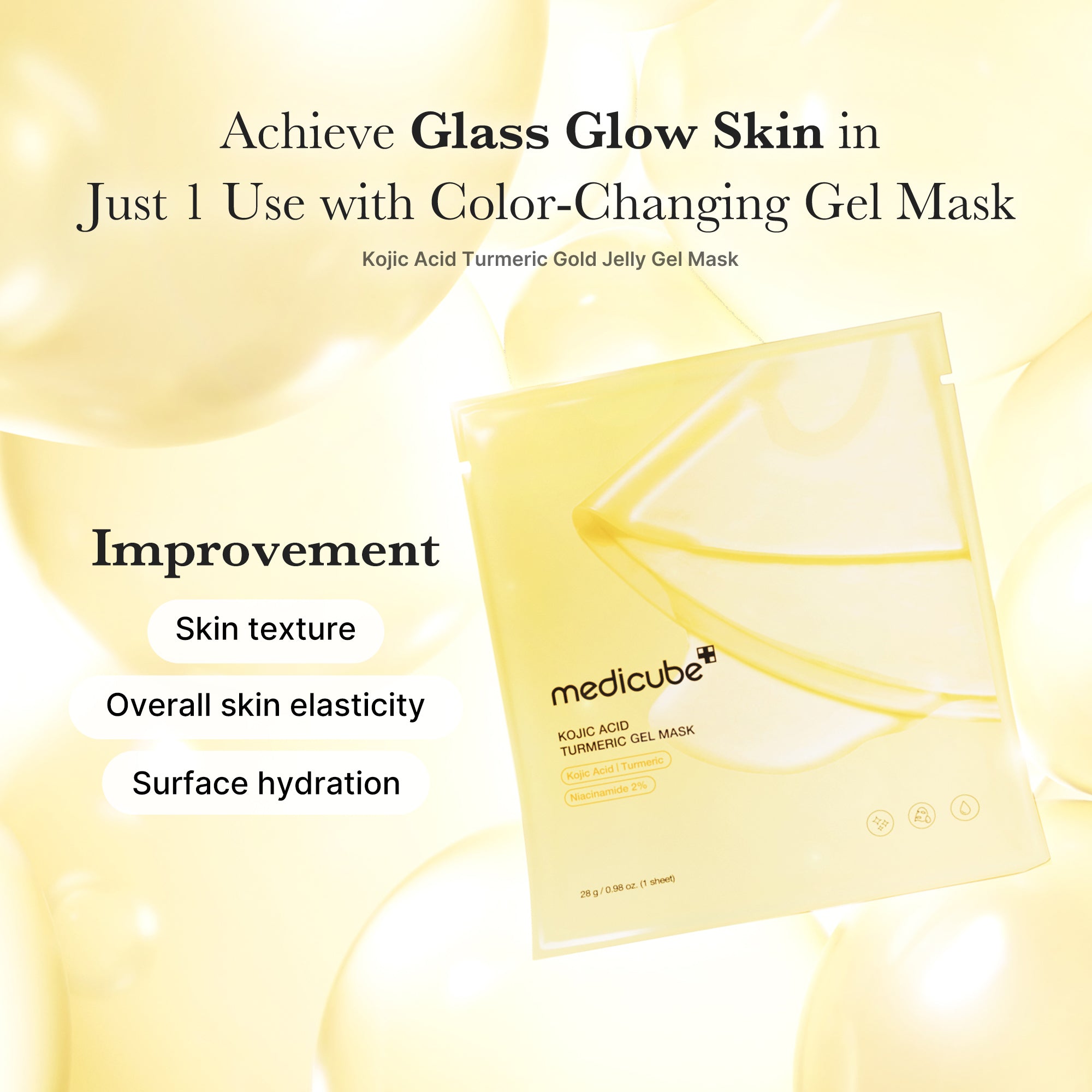 Masque Gelée Or Curcuma & Kojic — Teint Éclatant & Unifié