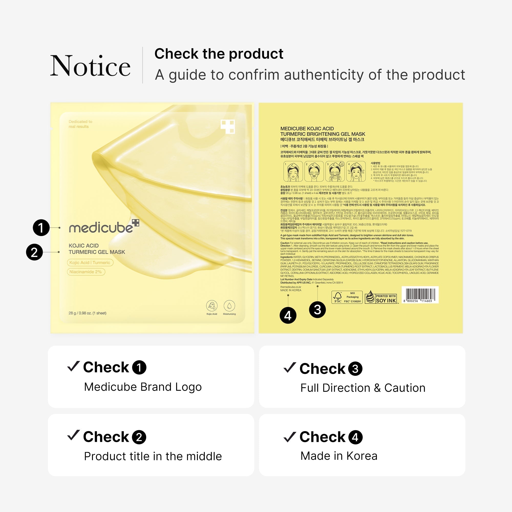 (OFFERT) Kojic Acid Turmeric Gold Jelly Gel Mask