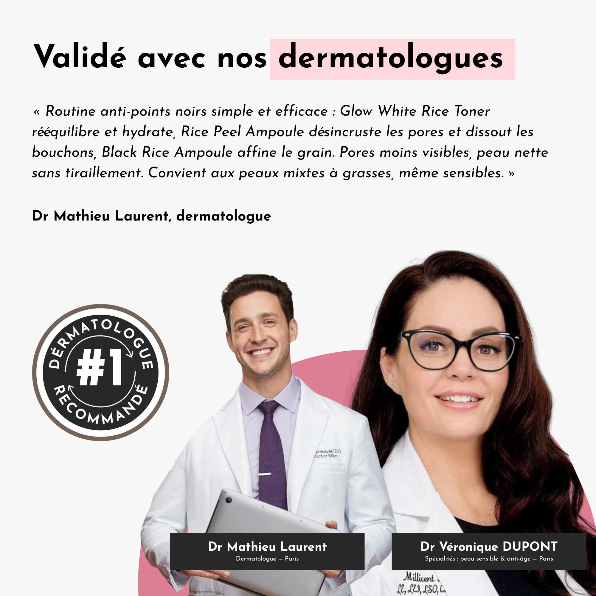 Validé avec des dermatologues - Koorea Beauty