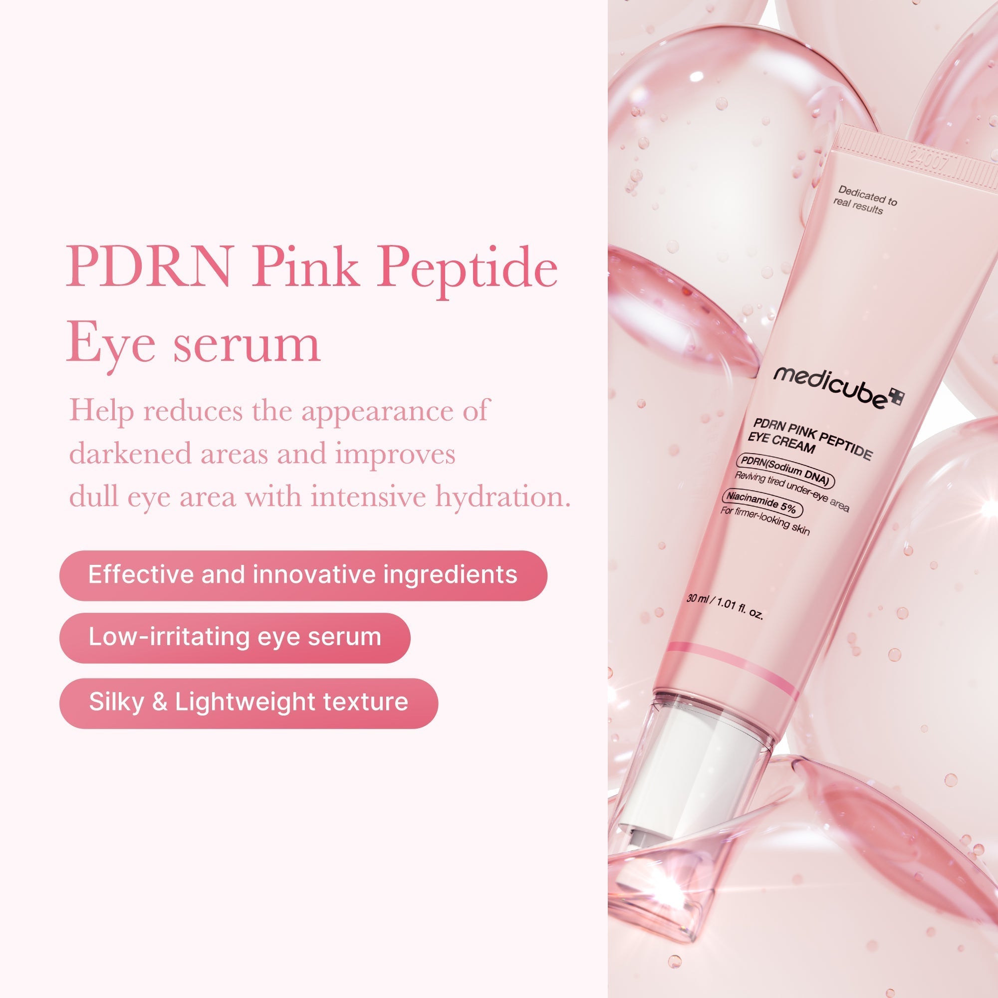 Crème Yeux PDRN Pink Peptide Anti Rides Et Anti Cernes