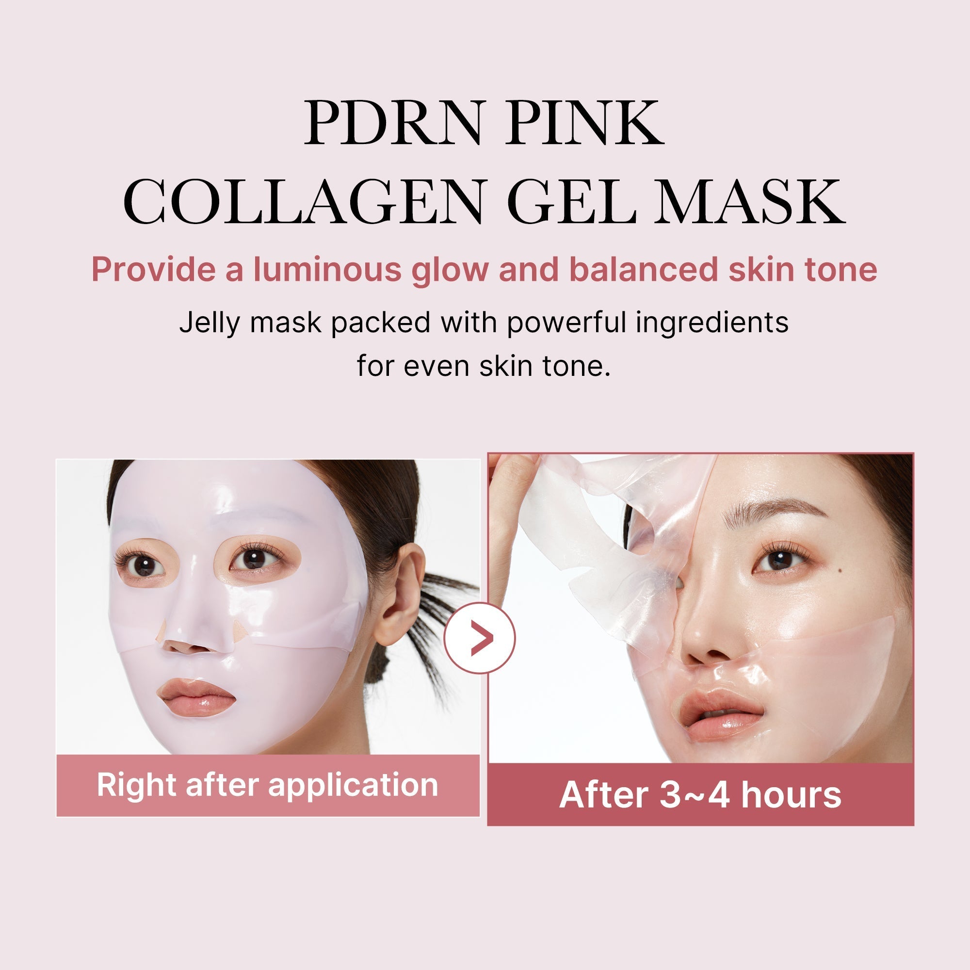 Masque Gelée Rose au Collagène & PDRN — Réparation & Glow Instantané